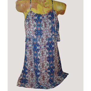 Meduim Lightweight Dress No Comment Adjustable Ruffled Tent Scoop Sundress